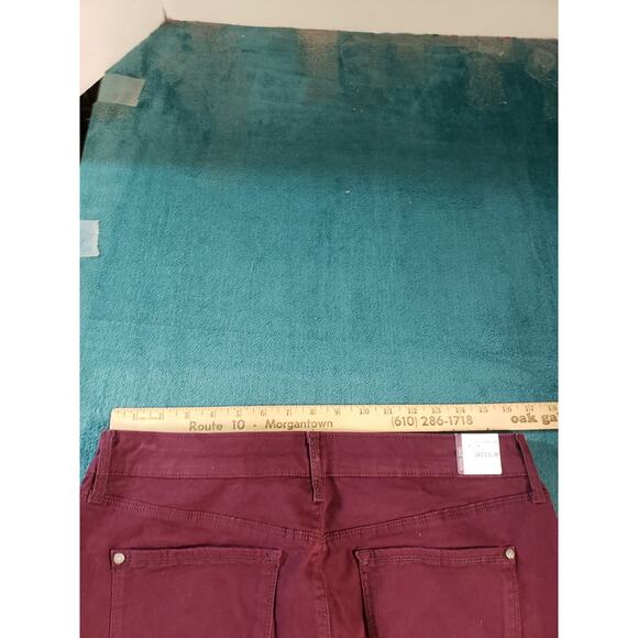 Gloria Vanderbilt Jeans Size 14 Womens Red Denim Pants Low Rise Slim Sadie NWT - Picture 10 of 14